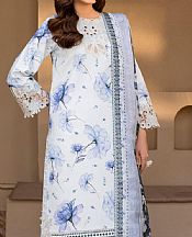 Alizeh White/Blue Lawn Suit- Pakistani Lawn Dress