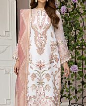 Alizeh White Chiffon Suit- Pakistani Designer Chiffon Suit