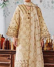 Alizeh Tan Lawn Suit- Pakistani Lawn Dress