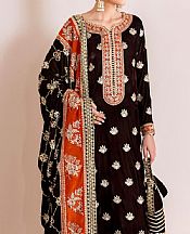 Alizeh Black Velvet Suit- Pakistani Winter Clothing