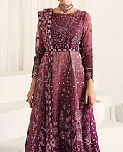 Alizeh Dusky Rose/Dark Raspberry Chiffon Suit- Pakistani Designer Chiffon Suit