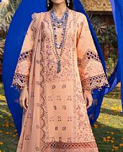 Alizeh Light Salmon Lawn Suit- Pakistani Designer Lawn Suits