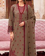 Alizeh Pastel Brown Lawn Suit- Pakistani Designer Lawn Suits