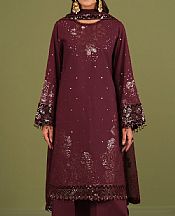 Wine Berry Raw Silk Suit