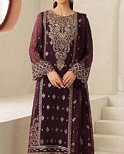 Wine Berry Chiffon Suit