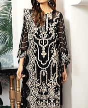 Black/Off White Chiffon Suit