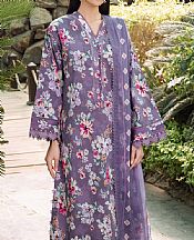 Alizeh Dusty Purple Lawn Suit- Pakistani Lawn Dress