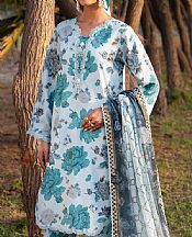 Alizeh Pale Aqua Lawn Suit- Pakistani Lawn Dress