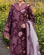 Alizeh Wine Berry Lawn Suit- Pakistani Lawn Dress