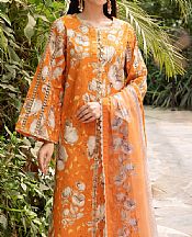 Alizeh Halloween Orange Lawn Suit- Pakistani Designer Lawn Suits