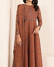 Alizeh Bronze Chiffon Suit- Pakistani Chiffon Dress