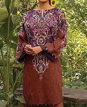 Brown Lawn Suit (2 Pcs)- Pakistani Lawn Dress