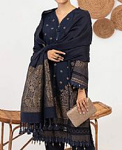 Midnight Blue Jacquard Suit- Pakistani Winter Dress