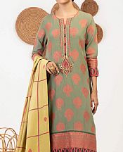 Alkaram Pistachio Green Jacquard Suit- Pakistani Winter Clothing