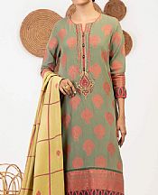 Alkaram Pistachio Green Jacquard Suit