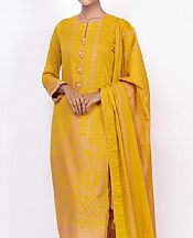 Alkaram Golden Yellow Jacquard Suit- Pakistani Winter Dress