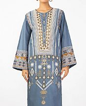 Carolina Blue Cambric Suit (2 Pcs)- Pakistani Winter Dress
