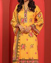 Alkaram Golden Yellow Cambric Suit- Pakistani Designer Lawn Suits