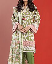 Alkaram Apple Green Cambric Suit- Pakistani Lawn Dress