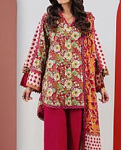 Alkaram Crimson Cambric Suit- Pakistani Lawn Dress