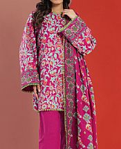 Alkaram Magenta Cambric Suit- Pakistani Lawn Dress