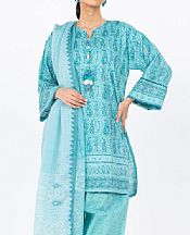 Alkaram Light Turquoise Dobby Suit- Pakistani Winter Clothing