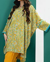 Alkaram Mustard Cambric Kurti- Pakistani Lawn Dress