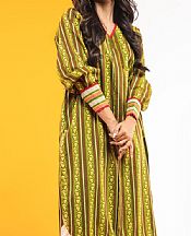 Alkaram Yellow Lawn Kurti