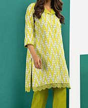 Alkaram Lime Green Cambric Kurti- Pakistani Lawn Dress