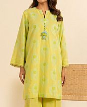 Alkaram Dull Yellow Cambric Suit (2 pcs)- Pakistani Winter Dress