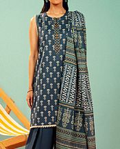 Alkaram Pickled Bluewood Lawn Suit- Pakistani Designer Lawn Suits