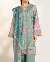 Alkaram Summer Green Lawn Suit- Pakistani Designer Lawn Suits