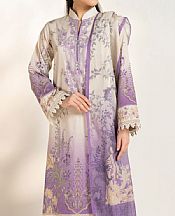 Alkaram Light Grey/Light Purple Lawn Suit- Pakistani Lawn Dress