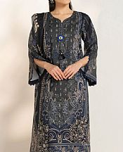 Alkaram Black Lawn Suit- Pakistani Lawn Dress