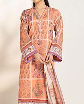 Alkaram Peach Lawn Suit- Pakistani Designer Lawn Suits