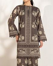 Alkaram Judge Grey Lawn Suit (2 pcs)- Pakistani Lawn Dress