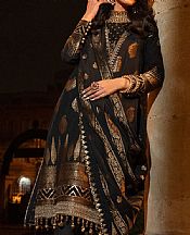Alkaram Black Jacquard Suit- Pakistani Chiffon Dress