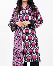 Alkaram Black/Pink Khaddar Suit- Pakistani Winter Dress