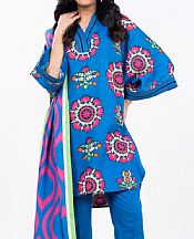 Alkaram Persian Blue Khaddar Suit- Pakistani Winter Dress