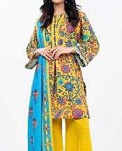 Alkaram Golden Yellow Khaddar Suit- Pakistani Winter Clothing