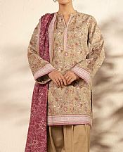 Alkaram Beige Khaddar Suit- Pakistani Winter Clothing