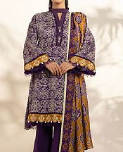 Alkaram Purple Khaddar Suit- Pakistani Winter Clothing