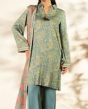 Alkaram Pistachio Viscose Suit (2 Pcs)- Pakistani Winter Dress