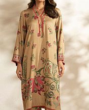 Alkaram Beige Viscose Suit (2 Pcs)- Pakistani Winter Dress