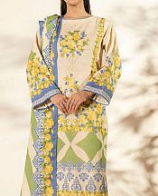 Alkaram Ivory Khaddar Suit- Pakistani Winter Dress