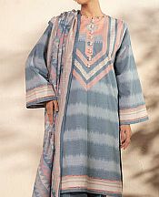 Alkaram Cadet Blue Khaddar Suit- Pakistani Winter Dress