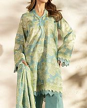 Alkaram Turquoise Khaddar Suit- Pakistani Winter Dress
