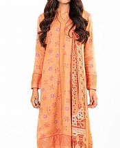 Peach Viscose Suit- Pakistani Winter Dress