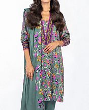 Viridian Viscose Suit- Pakistani Winter Dress
