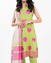 Alkaram Pale Olive Viscose Suit- Pakistani Winter Dress